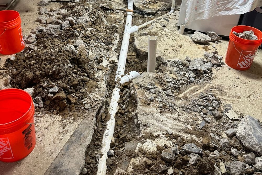 Floor Breaks With Drain Master