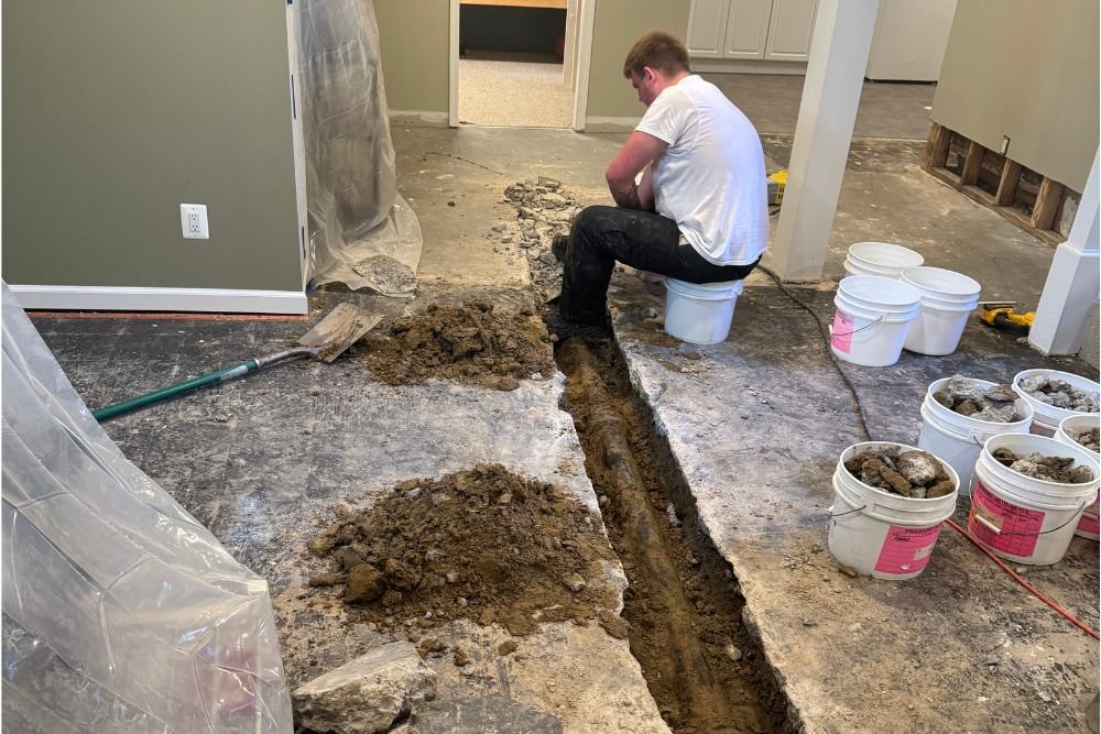 Floor Breaks With Drain Master